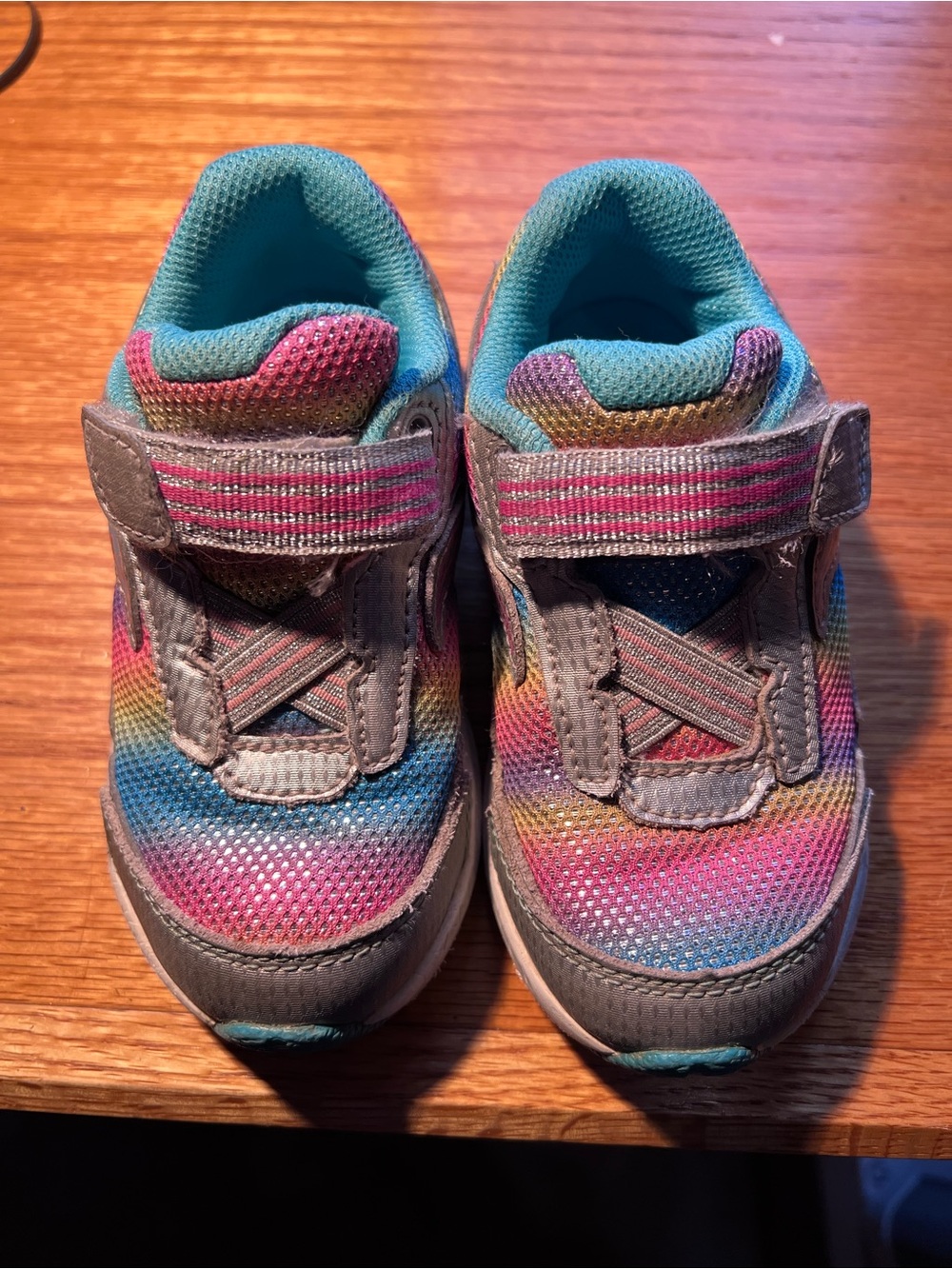 Saucony Kids Rainbow Sparkle Velcro Sneakers